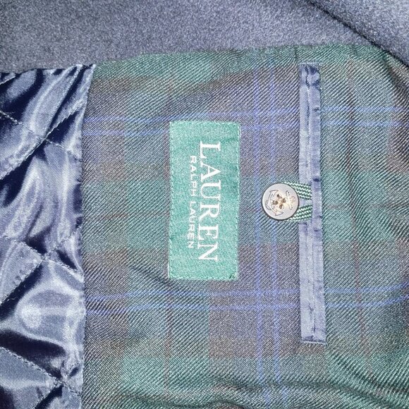 Ralph Lauren Boys Wool Blend Pea Coat Size 18 Navy Blue - Picture 7 of 9
